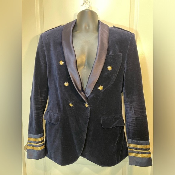 ZARA men velvet sailor’s blazer - Picture 6 of 13